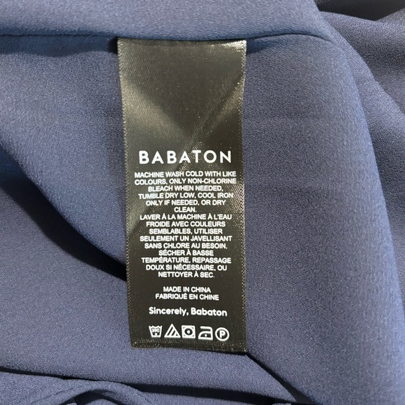 BABATON Sz L Wallace True Wrap Dress in  Pure Indigo Lined NEW WITH TAG Aritzia - Picture 10 of 11